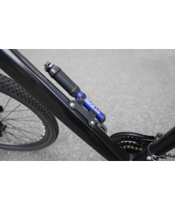 Mini pompa per bicicletta sparco blu in alluminio